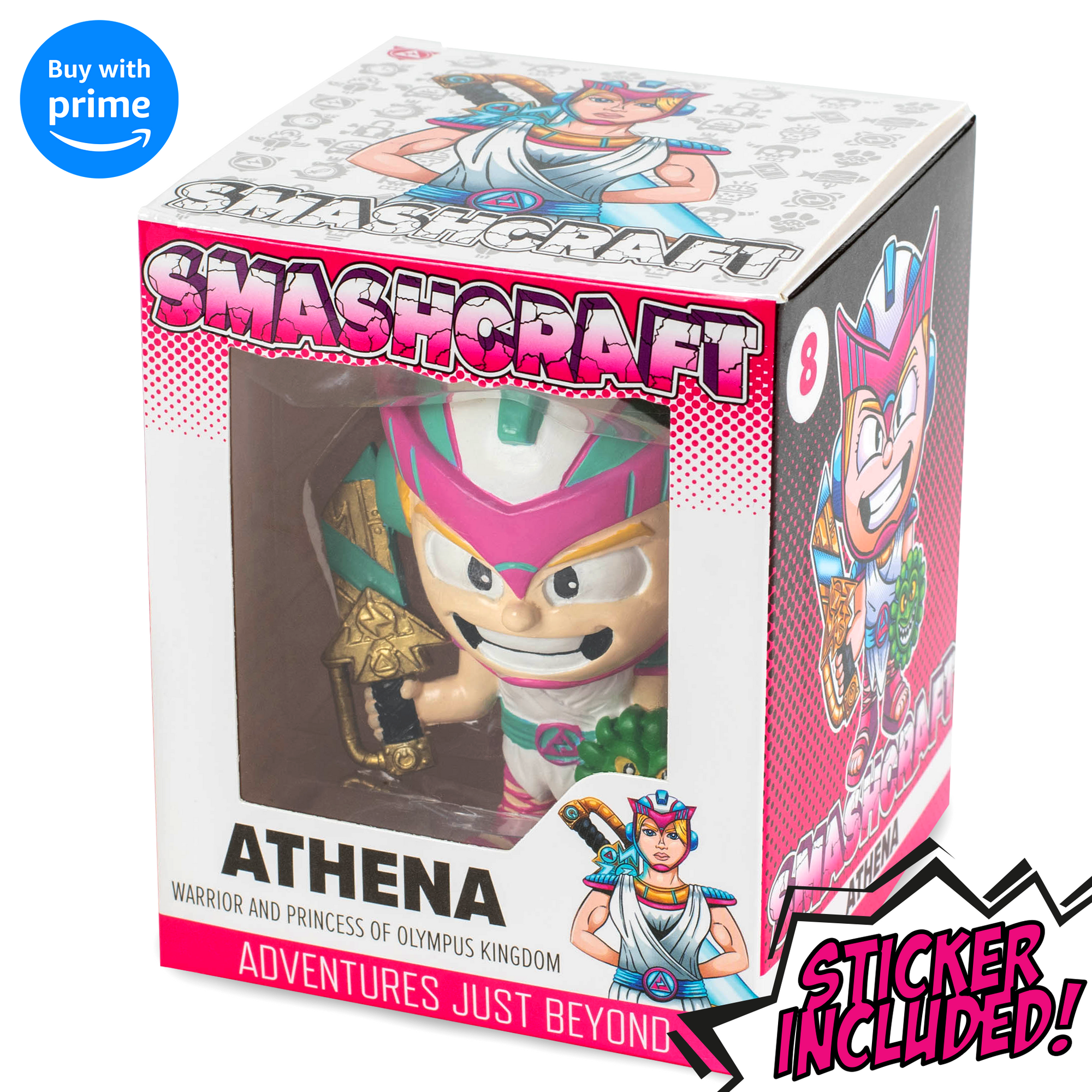 Smashcraft Athena collectors box, with back story and memorabilia Greek character sticker